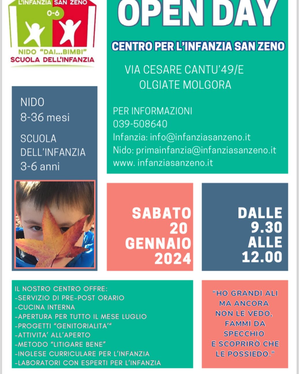 Open day 24 - Centro per l'Infanzia San Zeno